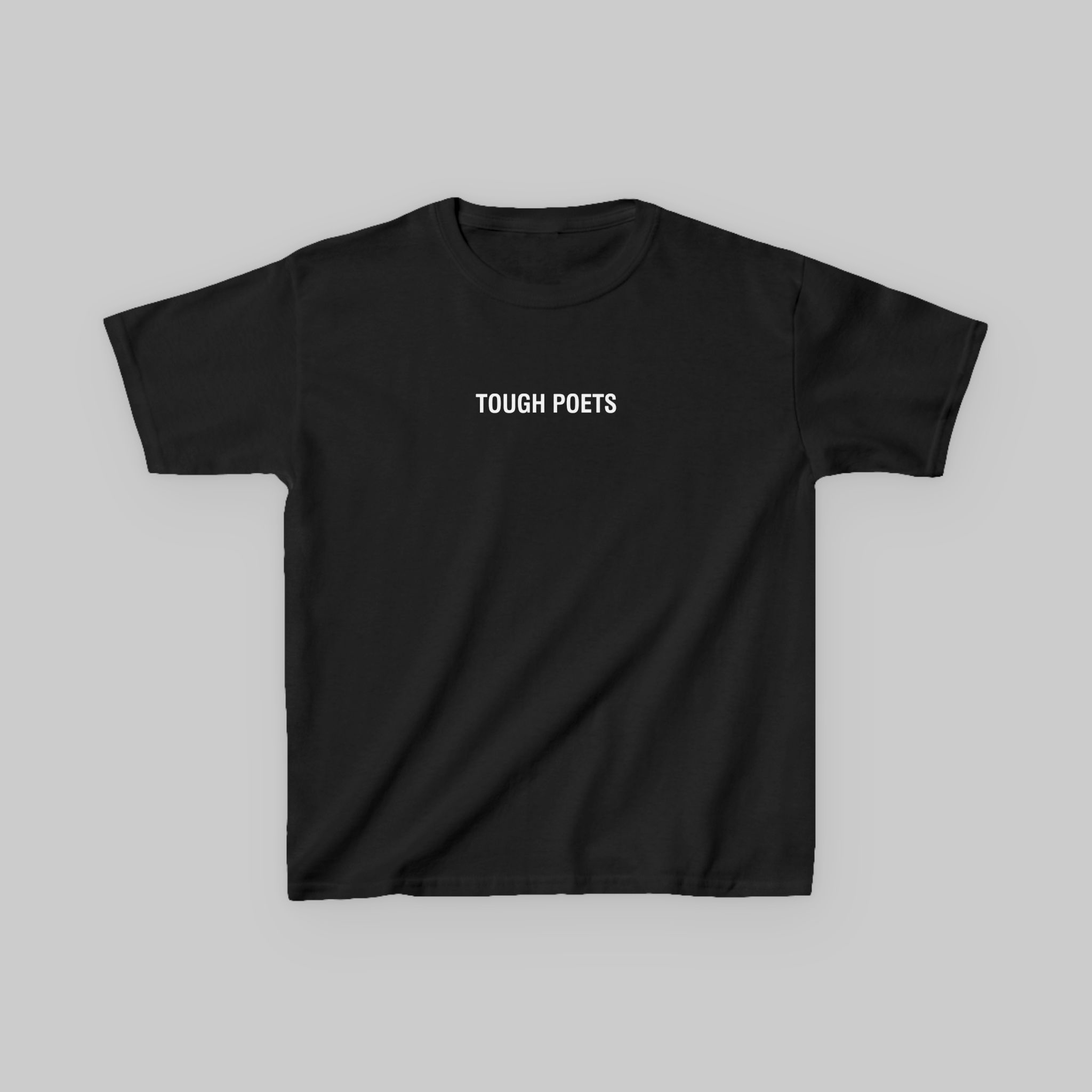 Tough Poets Black Kids Heavy Cotton T-Shirt